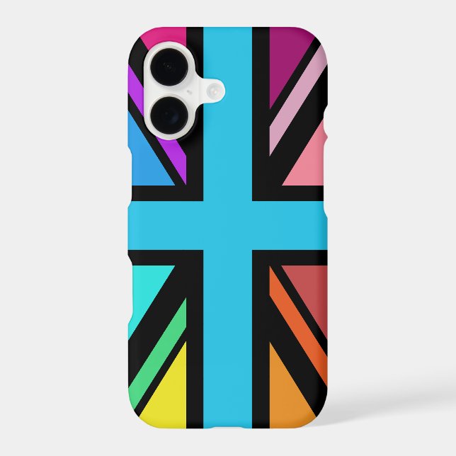 Union Jack/Flag Multicolored+Black Design (Verso)