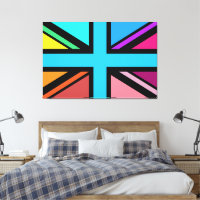 Union Jack/Flag Multicolored+Black Design