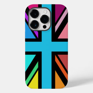 Union Jack/Flag Multicolored+Black Design Case-Mate iPhone 14 Pro Case