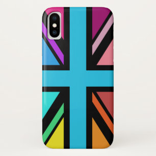 Union Jack/Flag Multicolored+Black Design Case-Mate iPhone Case