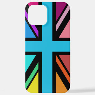 Union Jack/Flag Multicolored+Black Design iPhone 12 Pro Max Case