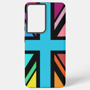 Union Jack/Flag Multicolored+Black Design Samsung Galaxy Case