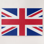 Union Jack Flag of England Scotland Ireland Jigsaw Puzzle<br><div class="desc">The Union Flag, or Union Jack, is the national flag of the United Kingdom. It is so called because it combines the crosses of the three countries united under one Sovereign. The kingdoms of England, Wales, Scotland and of Ireland since 1921. Flag design is in public domain.</div>