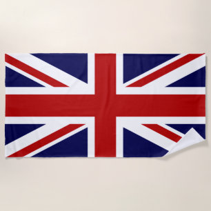 Union Jack Flag of Great Britain Beach Towel