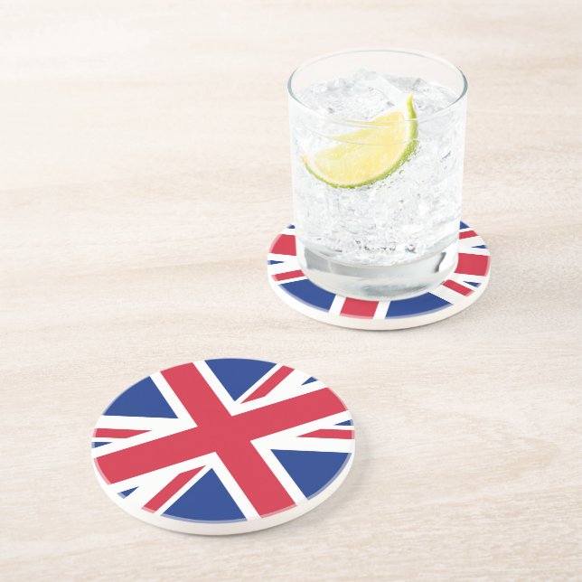 Union Jack flag of the UK - Authentic version Coaster (Side)