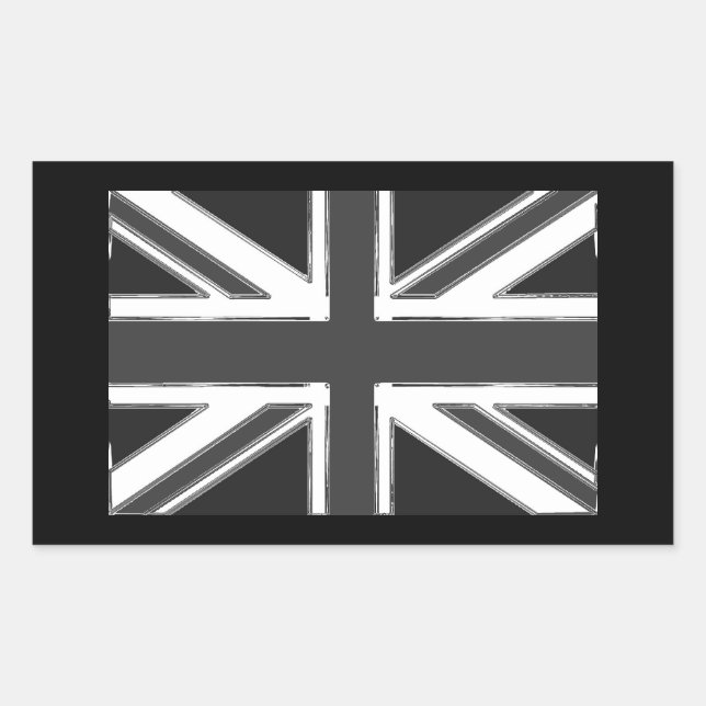 Union Jack flag of the UK - Chrome Sticker (Front)