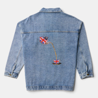 Union Jack  Flag of the United Kingdom Teapot and  Denim Jacket