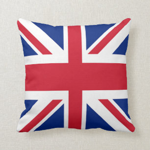 Union Jack - Flag of the United Kingdom Throw Pillow