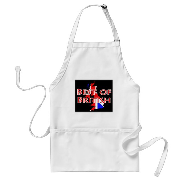 Union Jack Flag on Map - Best of British Standard Apron (Front)