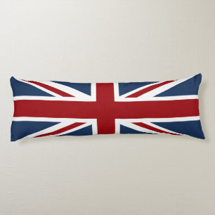 Union Jack Flag Red White and Blue Body Pillow
