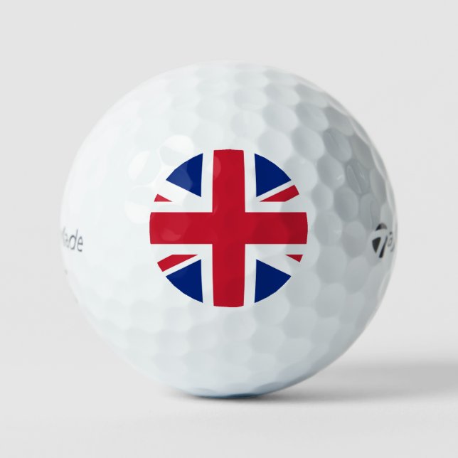 Union Jack Flag tmtp5 gbcnt Golf Balls (Front)