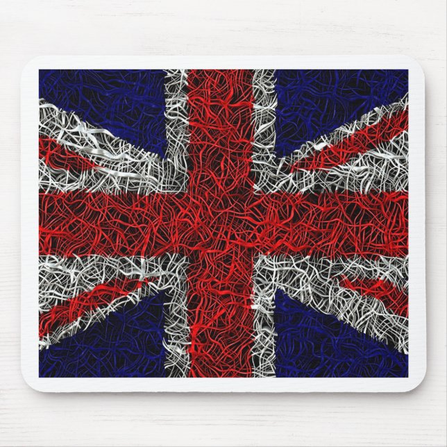 Union jack flag uk patriotic mouse pad (Front)