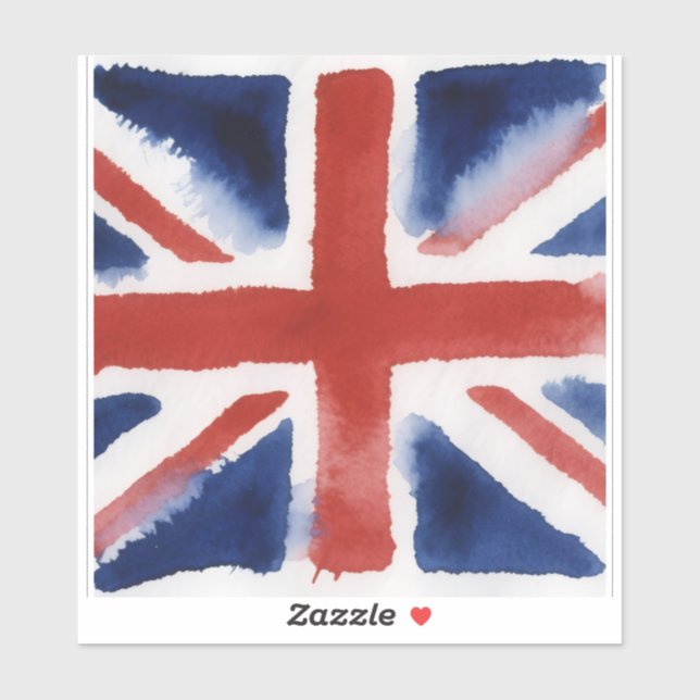 Union jack flag vinyl sticker (Feuille)