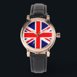 Union Jack Flag Watch<br><div class="desc">Women's watch with image of the Union Jack Flag,  in red,  white and blue.</div>