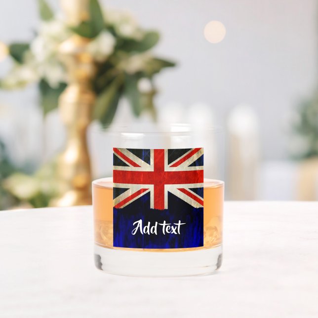 Union Jack flag Whiskey Glass (Insitu (Wedding))