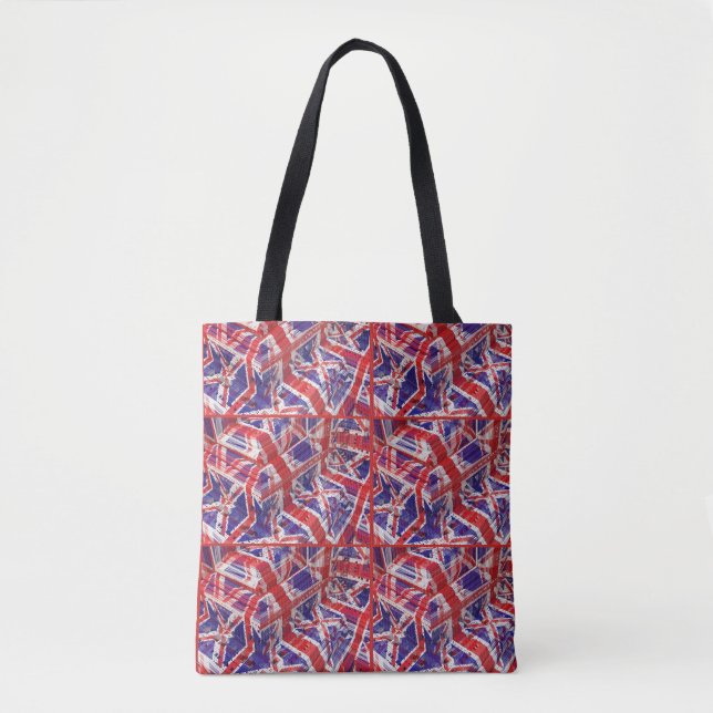 Union Jack Fractal Tote Bag (Front)