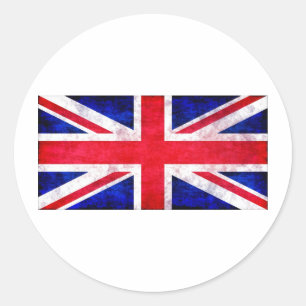 Union Jack grunge t-shirts and gifts Classic Round Sticker
