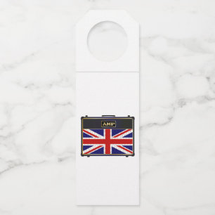 Union Jack Guitar Amplifier Bottle Tag