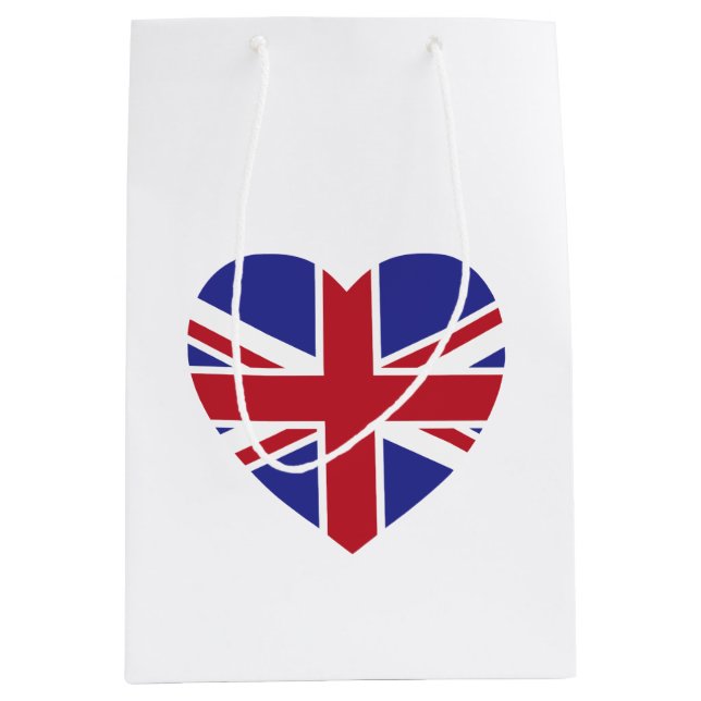 Union Jack Heart Gift Bag (Front)