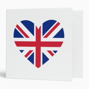 Union Jack Heart Shape Binder