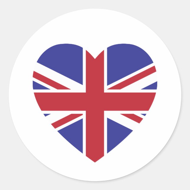 Union Jack Heart Sticker (Front)