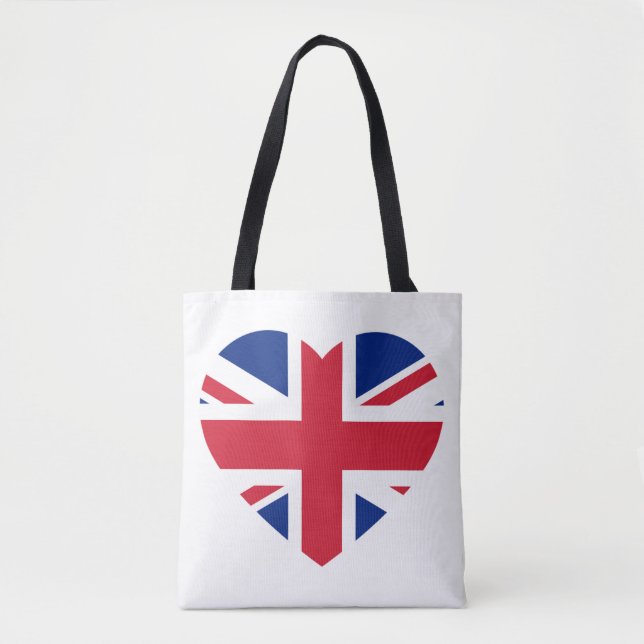 Union Jack Heartflag stcnt Tote Bag (Front)