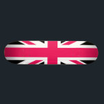 Union Jack ~ Hot Pink Black and White Skateboard<br><div class="desc">This Union Jack is custom coloured with hot pink and black.</div>