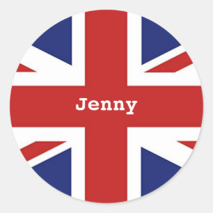 Union Jack, Jenny Classic Round Sticker