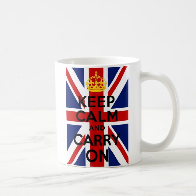 Union Jack Keep Calm and Carry On Mug (Right)