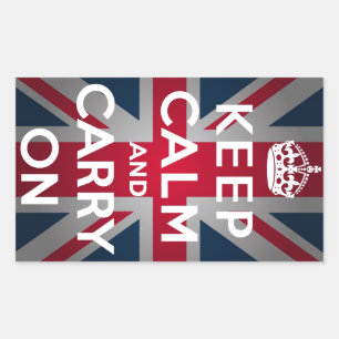 Union Jack Keep Calm And Carry On Sticker