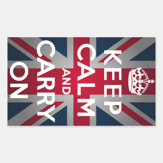 Union Jack Keep Calm And Carry On Sticker