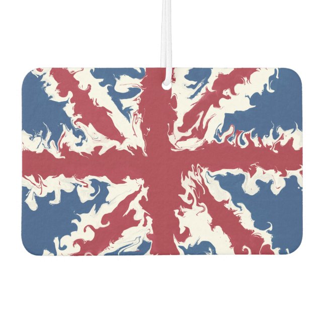 Union Jack Liquid Art  Air Freshener (Front)
