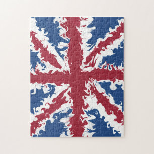 Union Jack Liquid Art Jigsaw Puzzle