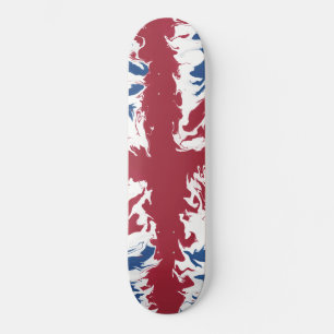 Union Jack Liquid Art  Skateboard
