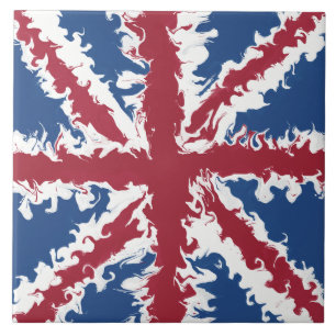 Union Jack Liquid Art Tile