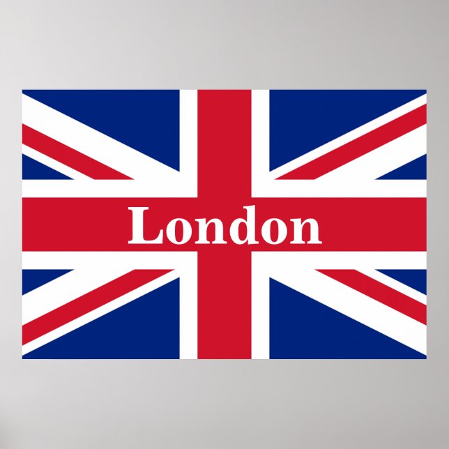 Union Jack London ~ Affiche du drapeau britannique (Devant)