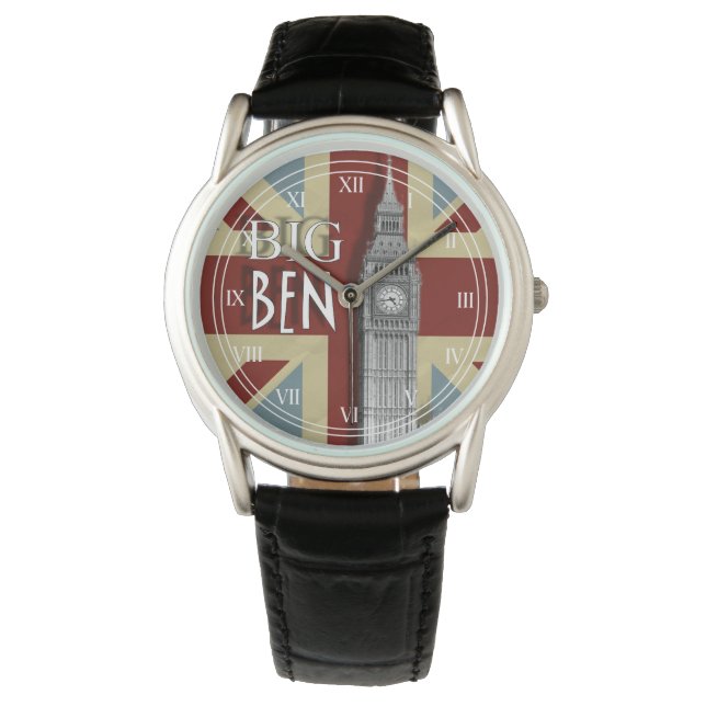 Union Jack London Big Ben Wrist Watch (Front)