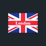 Union Jack London ~ British Flag Canvas Print<br><div class="desc">Flag of the United Kingdom of Great Britain and Northern Ireland with London text. Leave as is,  customize text,  or make blank.</div>
