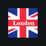 Union Jack London ~ British Flag Canvas Print<br><div class="desc">Flag of the United Kingdom of Great Britain and Northern Ireland with London text. Leave as is,  customize text,  or make blank.</div>