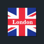 Union Jack London ~ British Flag Canvas Print<br><div class="desc">Flag of the United Kingdom of Great Britain and Northern Ireland with London text. Leave as is, customize text, or make blank.</div>