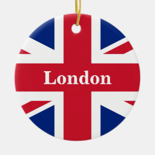 Union Jack London ~ British Flag  Ceramic Ornament