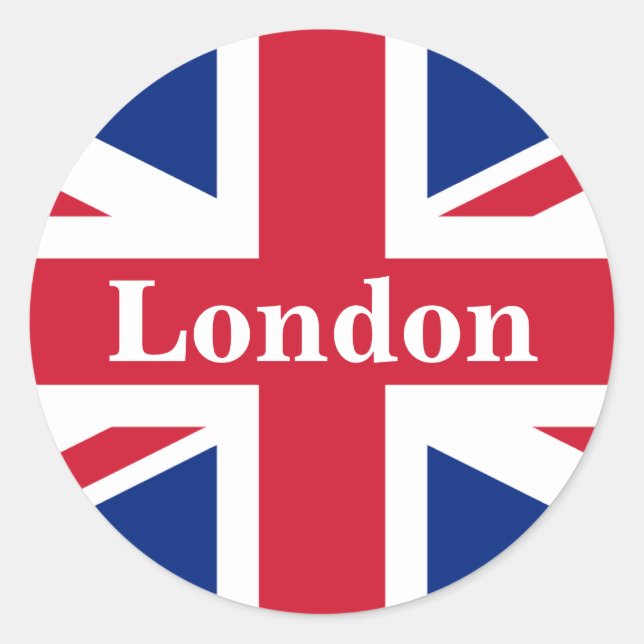 Union Jack London ~ British Flag Classic Round Sticker (Front)