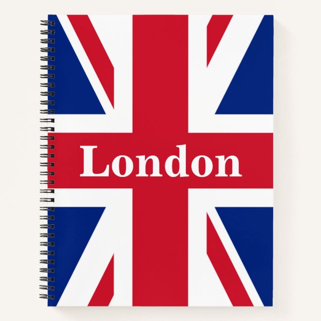 Union Jack London ~ British Flag Notebook (Front)