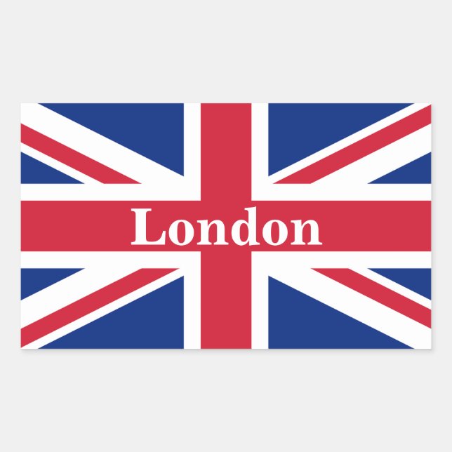 Union Jack London ~ British Flag Sticker (Front)
