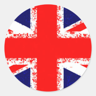 Union jack london flag uk classic round sticker