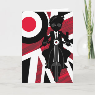 Union Jack Mod on Retro Scooter Card