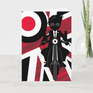 Union Jack Mod on Retro Scooter Card