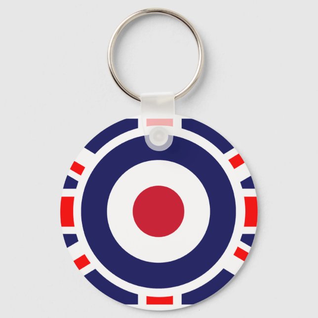 Union Jack Mods England Target Keychain (Front)
