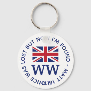 UNION JACK Monogram Keychain