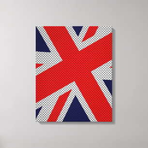 Union Jack on Carbon Fibre Style Print